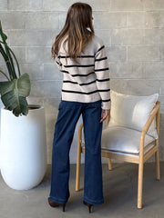 ROOM 34 Half Zip Rib Knit Sweater
