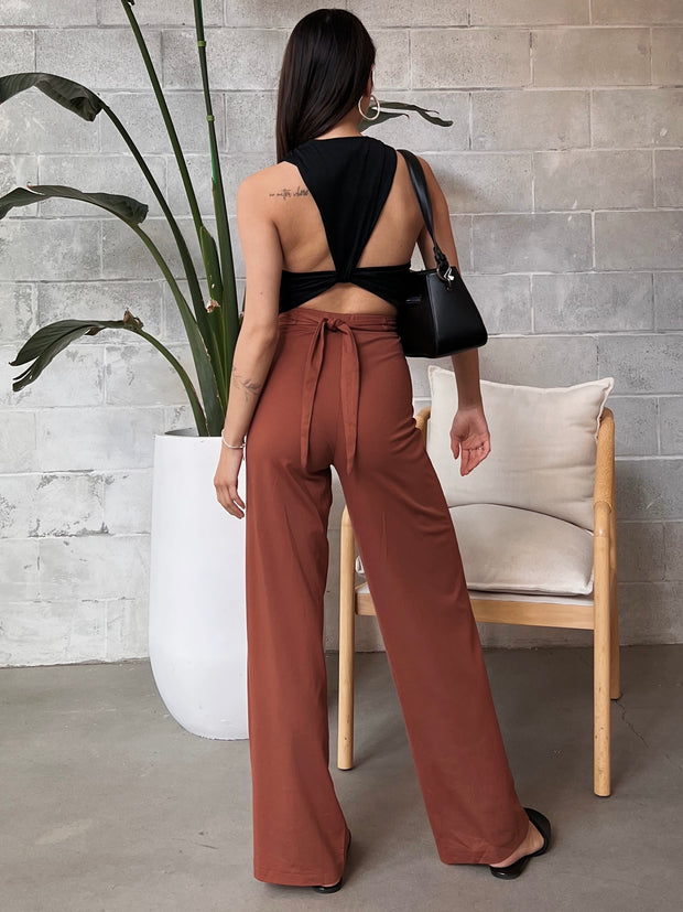 LOST IN LUNAR Leone Wrap Tie Pant