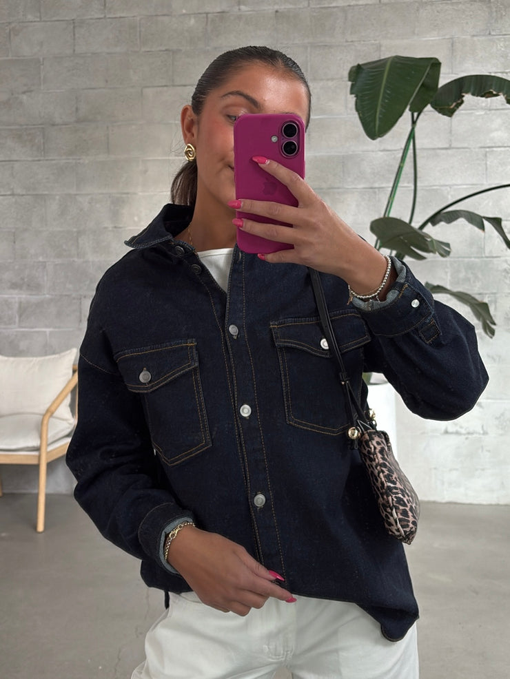 RD STYLE Sadina Button Up Denim Shirt Jacket