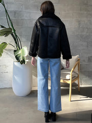 DEX Faux Suede Sherpa Jacket