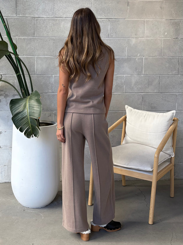 BLACK TAPE Wide Leg Seam Detail Pant