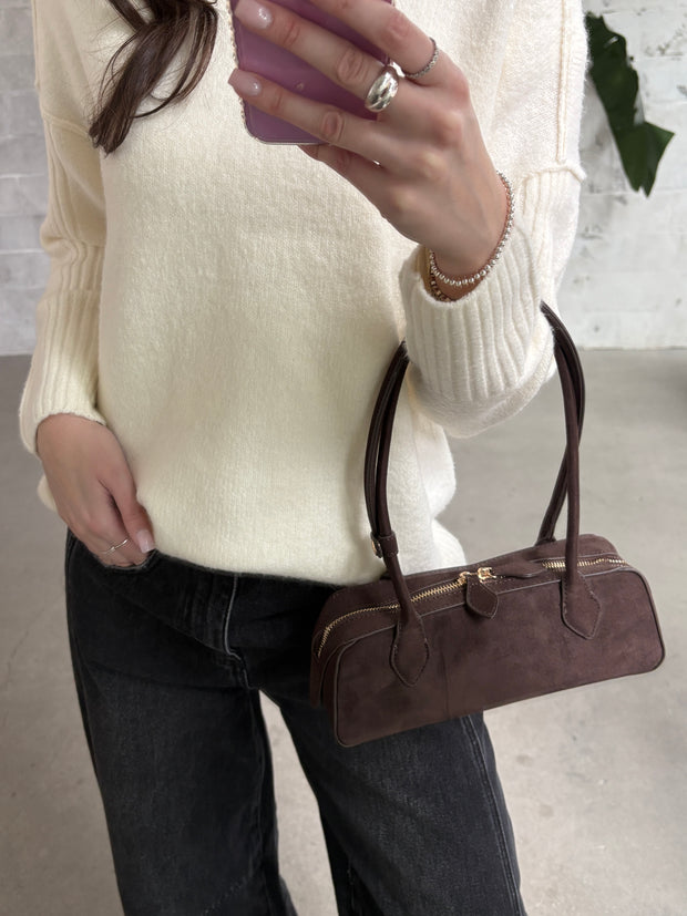 BILLINI Gia Faux Suede Shoulder Bag