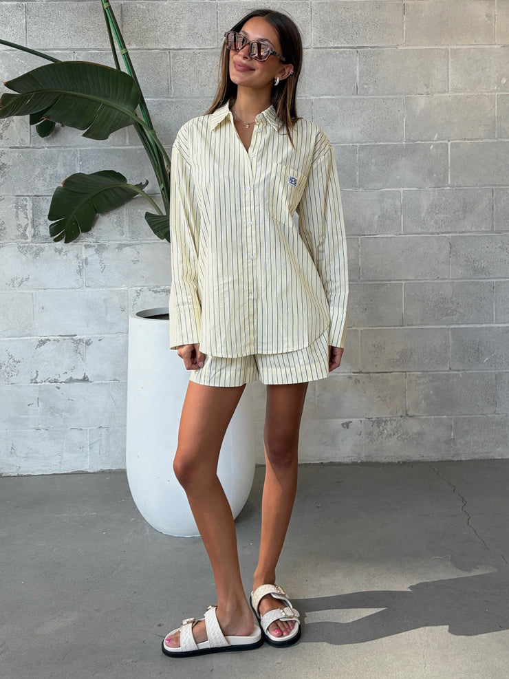 NOISY MAY Frida Striped Button Up Shirt