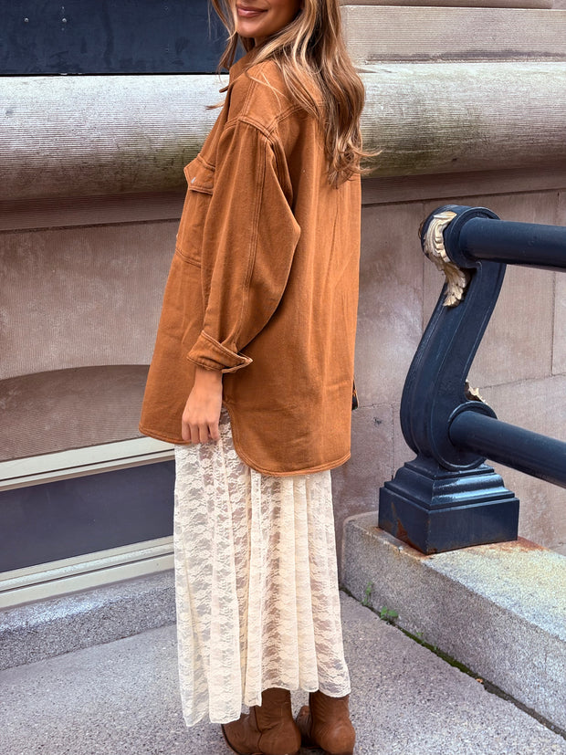 BRUNETTE THE LABEL Shania Oversized Denim Jacket / Shirt Dress