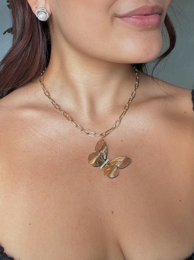 27 Butterfly Pendant Necklace