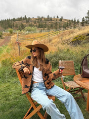 RD STYLE Jolene Horse Print Sherpa Jacket