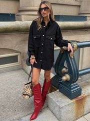 BRUNETTE THE LABEL Shania Oversized Denim Jacket / Shirt Dress