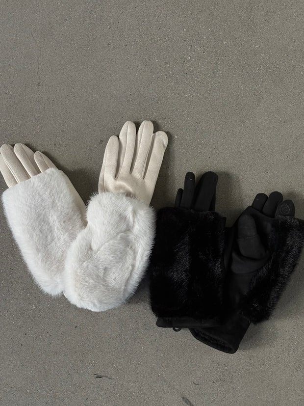 C'EST MOI 2 Piece Faux Fur Gloves