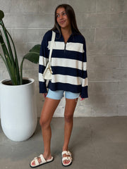 GENTLE FAWN Idris Half Zip Polo Sweater