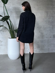 NOISY MAY Alva Button-Front Denim Shirt Dress