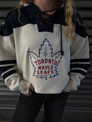 '47 BRAND NHL Toronto Maple Leafs '47 Cropped Superior Lace Hoodie