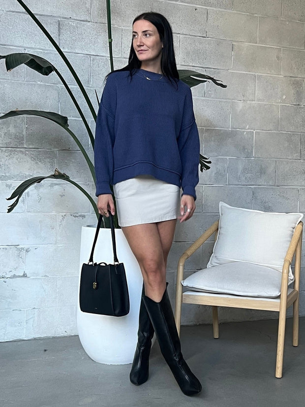 DEX Drop Shoulder Mockneck Sweater