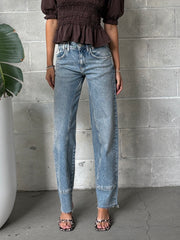 FREE PEOPLE Risk Taker Mid-Rise Straight