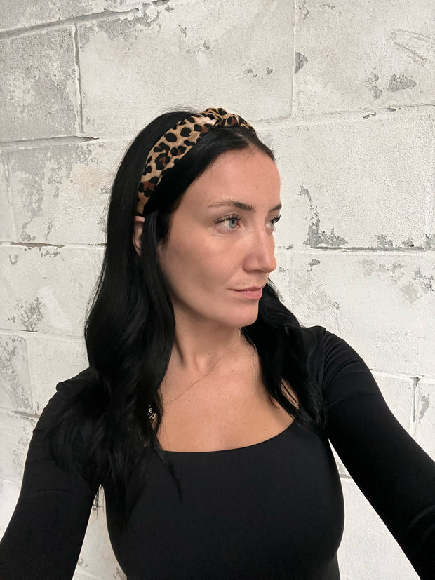 27 Knotted Leopard Print Headband