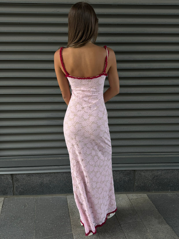 RUNAWAY THE LABEL Sarta Lace Maxi Dress
