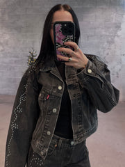 LEVI'S Shrunken 90's No Pleat Bejeweled Trucker Jacket
