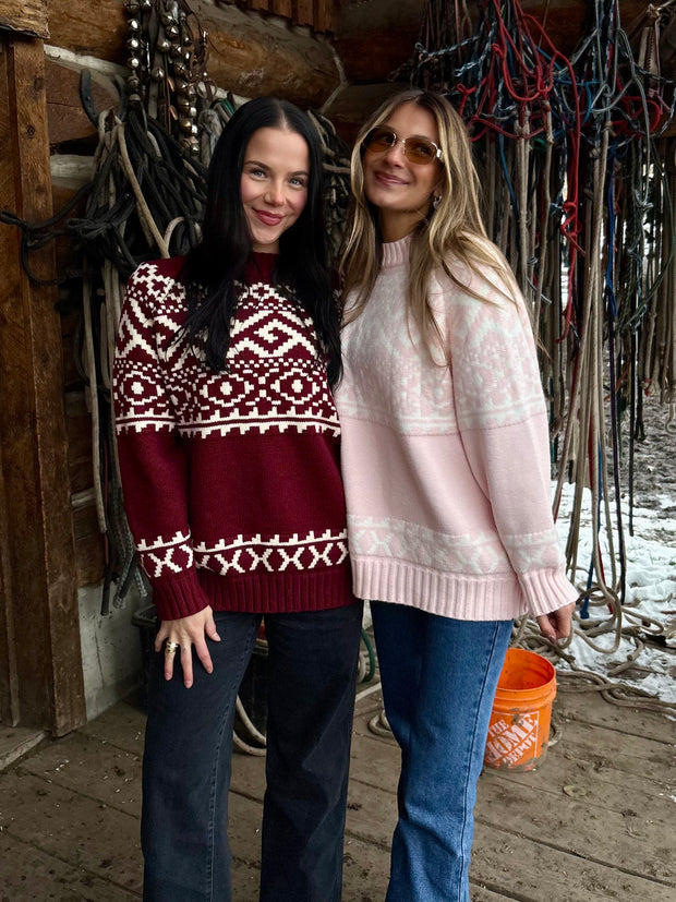 BRUNETTE THE LABEL Fair Isle Knit Sweater