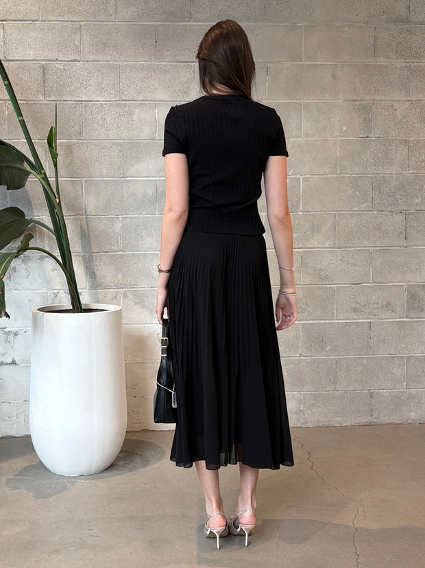 DEX Embellished Shoulder Rib Top