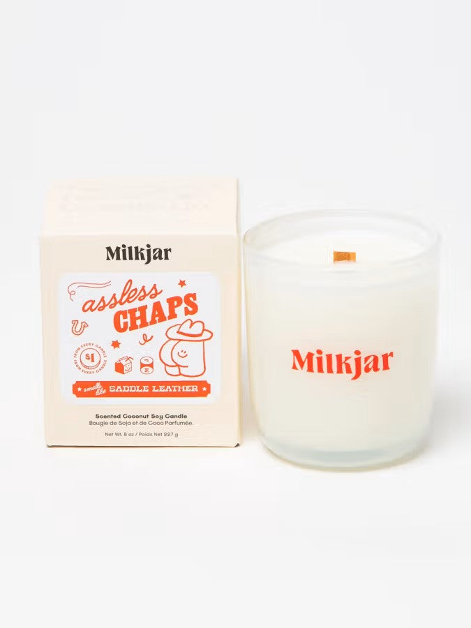 MILK JAR CANDLE CO 8oz Candle Assless Chaps