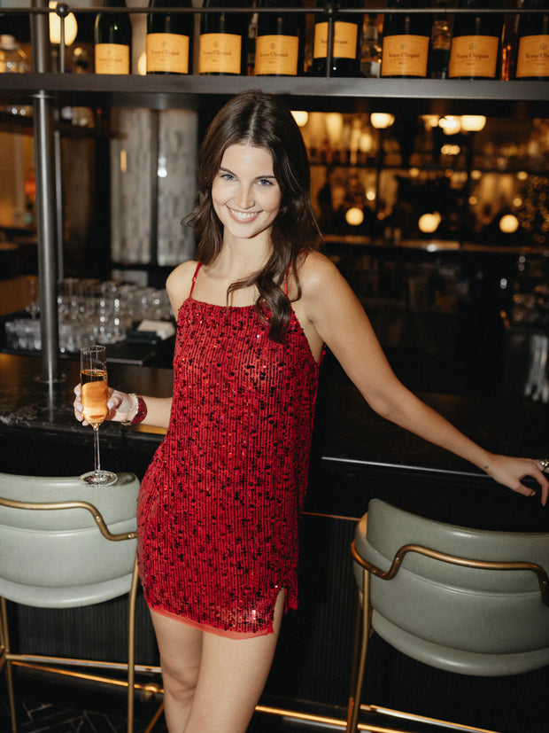 FREE PEOPLE Midnight Kiss Mini Slip Dress