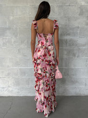 RUNAWAY THE LABEL Melvina Ruffle Maxi Dress