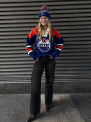 '47 BRAND NHL Edmonton Oilers '47 Cropped Superior Lace Hoodie