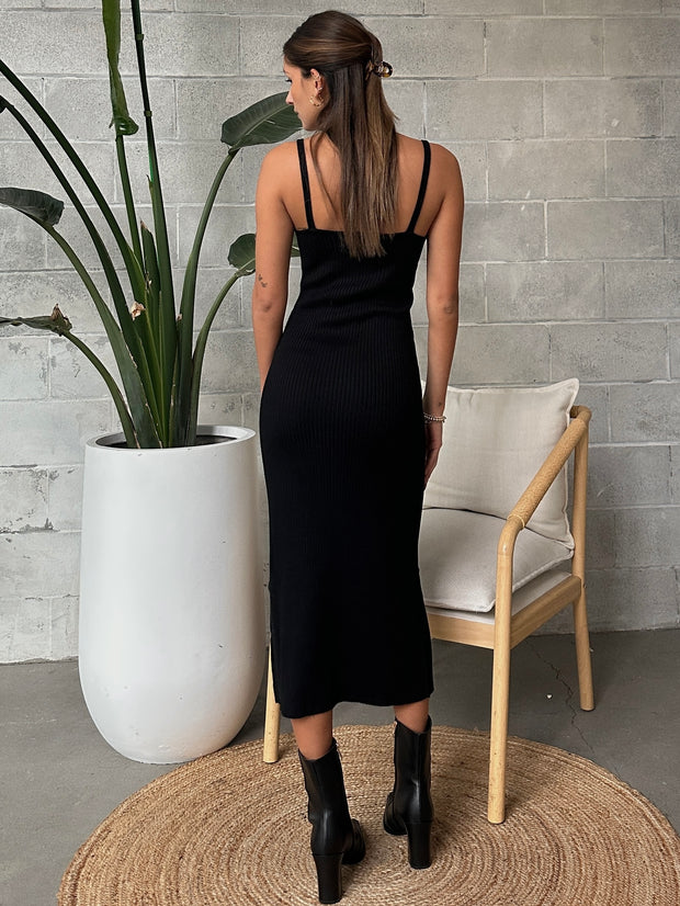 BRUNETTE THE LABEL Jennifer Rib Knit Maxi Dress