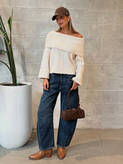 ONLY Luna Off Shoulder Knit Pullover