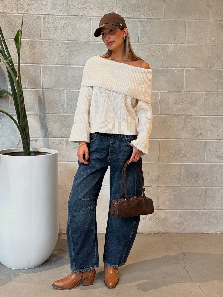 ONLY Luna Off Shoulder Knit Pullover