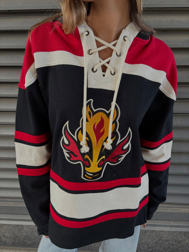'47 BRAND NHL Calgary Flames Blasty Lacer Fleece Hoodie