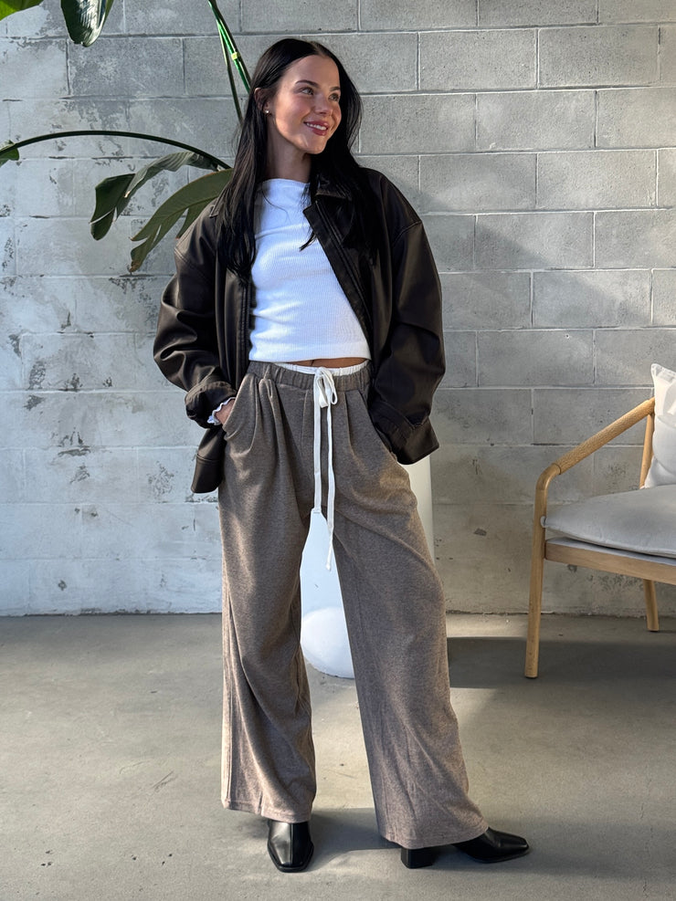 C'EST MOI Double Waist Tie Front Pant