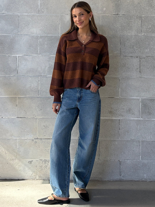 SALTWATER LUXE Britta Striped Sweater