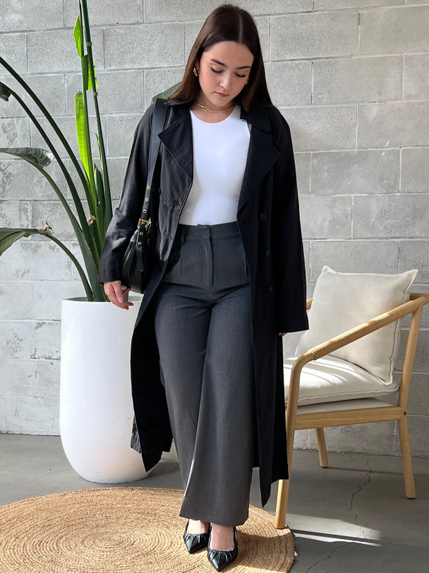 BLACK TAPE Wide Leg Pinstripe Trouser