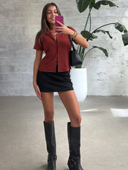 DEX Clasp Closure Polo Top