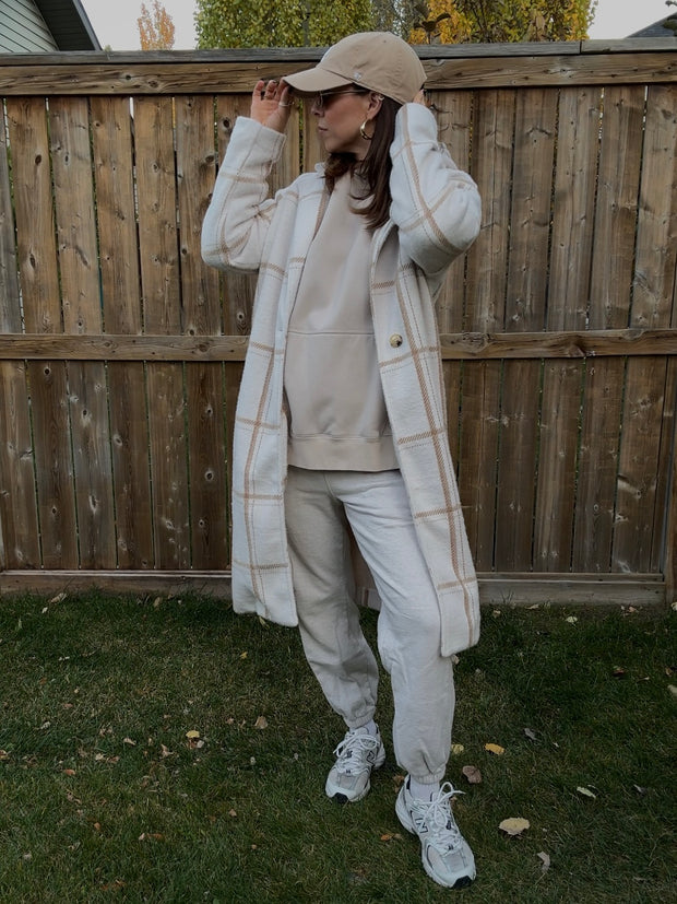 DEX Plaid Soft Long Coat