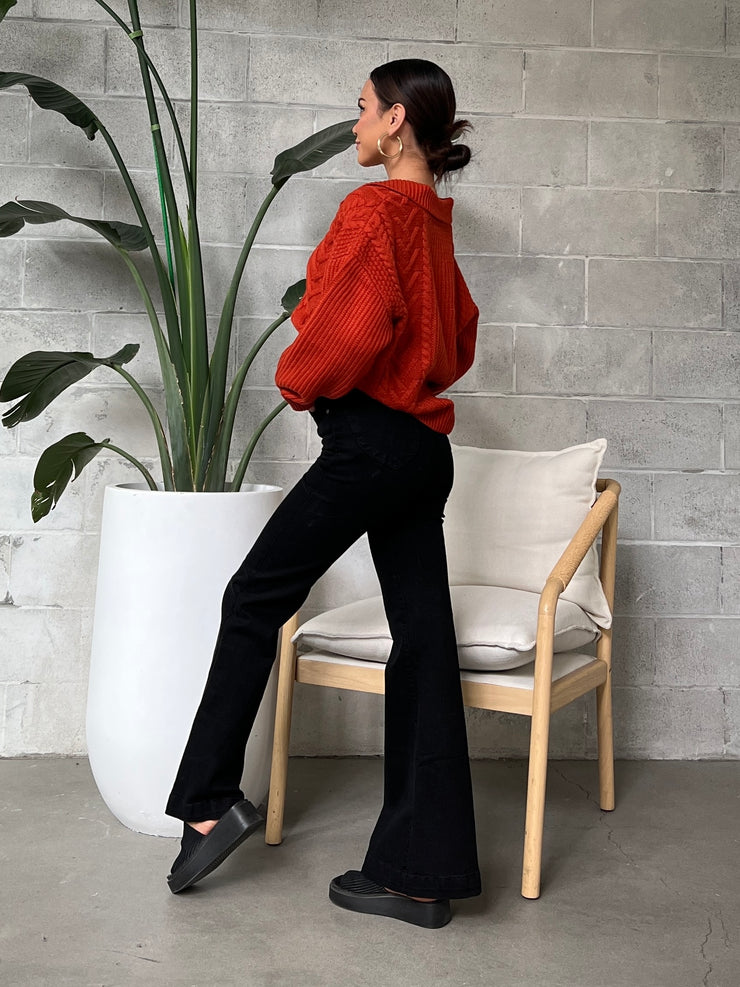 BLACK TAPE Carmen Cable Knit Cardigan