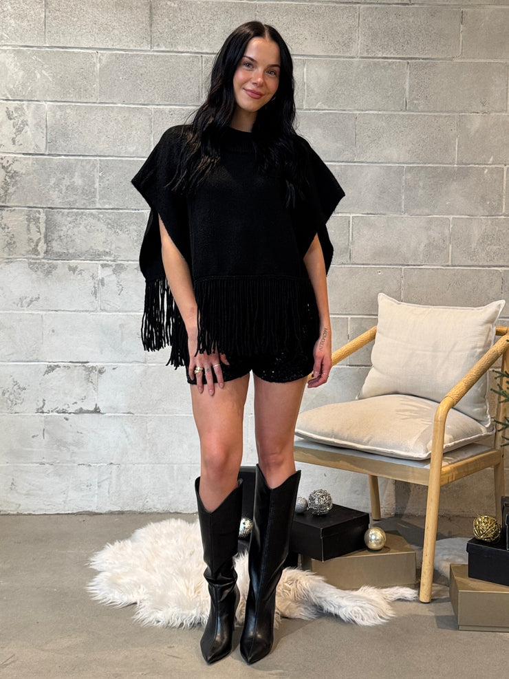 PIECES Julle Fringe Poncho