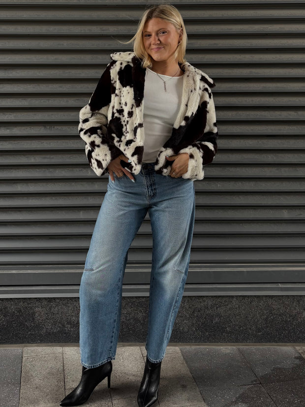 NOISY MAY Eve Cow Print Jacket