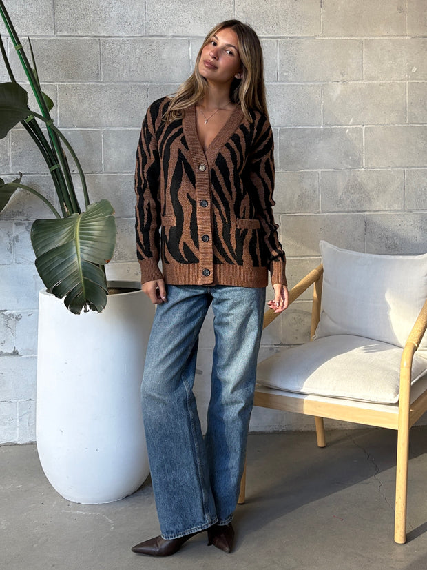 ROOM 34 Patterned Knit Cardigan