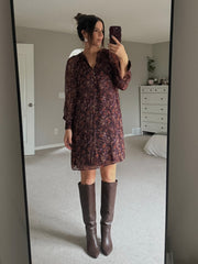 DEX Belted Button Detail Dress