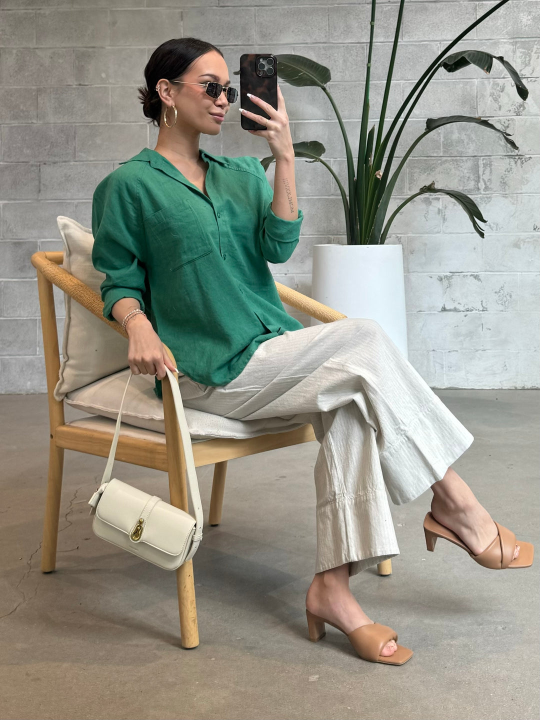トップス echeveria Linenwool shirts 1 OVY Z SUPPLY Perfect Linen Shirt – 27 Boutique