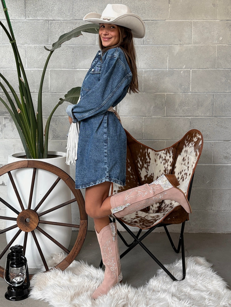 27 Gemma Rhinestone Western Cowboy Boot