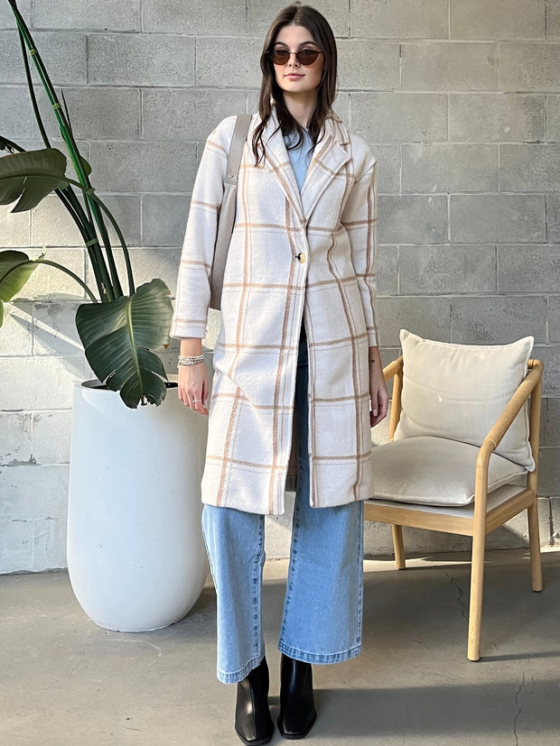 DEX Plaid Soft Long Coat
