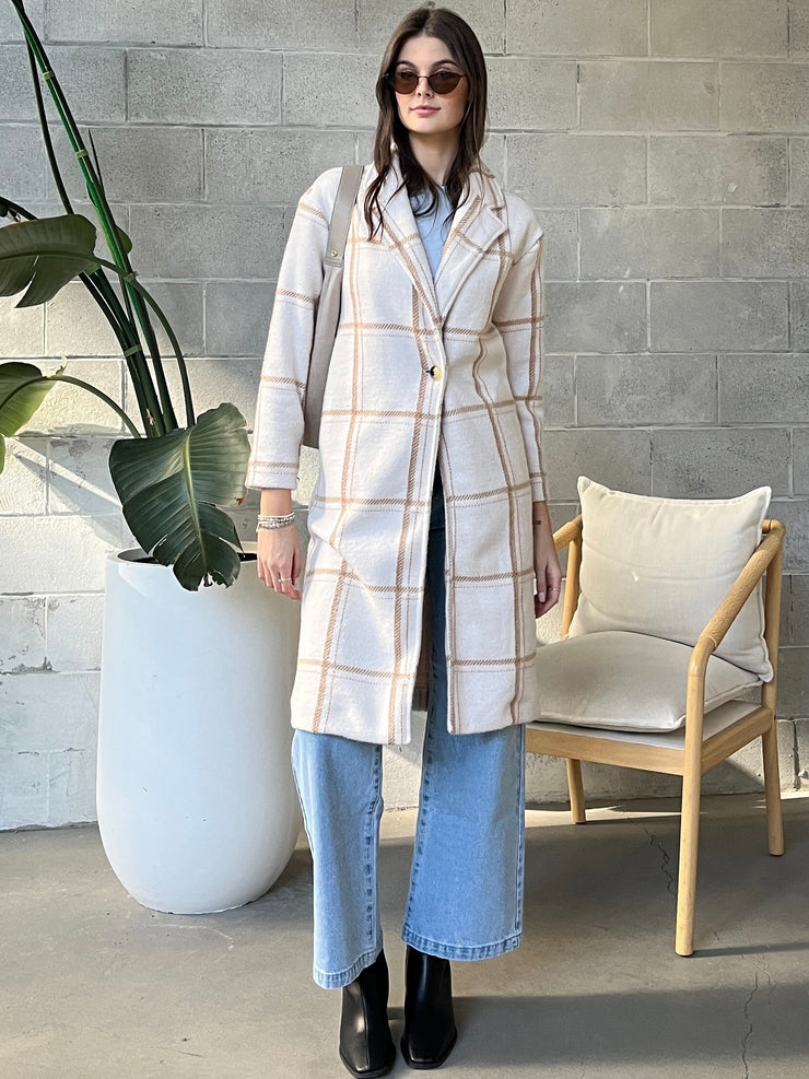 DEX Plaid Soft Long Coat
