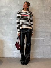 PIECES Jada Striped Knit Sweater