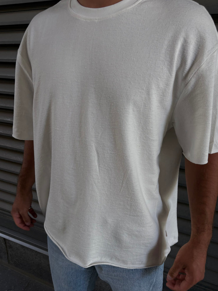 ONLY + SONS Men's Lenny Raw Edge Short Sleeve Tee