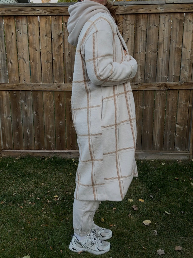 DEX Plaid Soft Long Coat