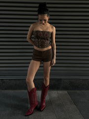 27 Faux Leather Micro Shorts