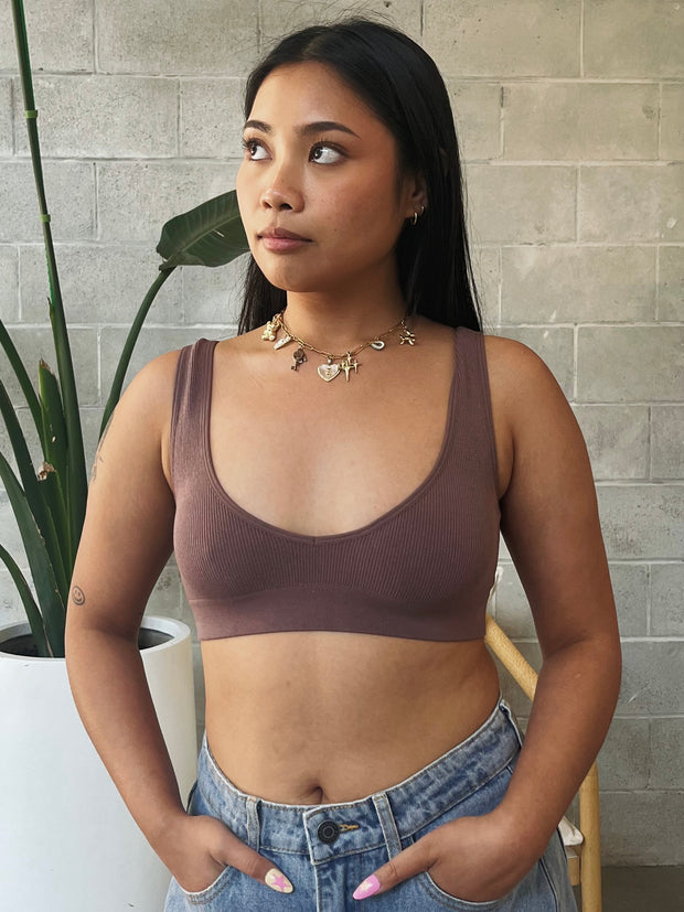 C'EST MOI Reversible Ribbed Bamboo Bralette