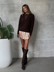 FREE PEOPLE One Third Charm Shine Mini Skirt